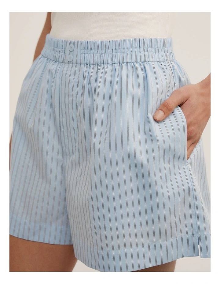 Poplin Boxer Shorts in Blue Multi Stripe image 4