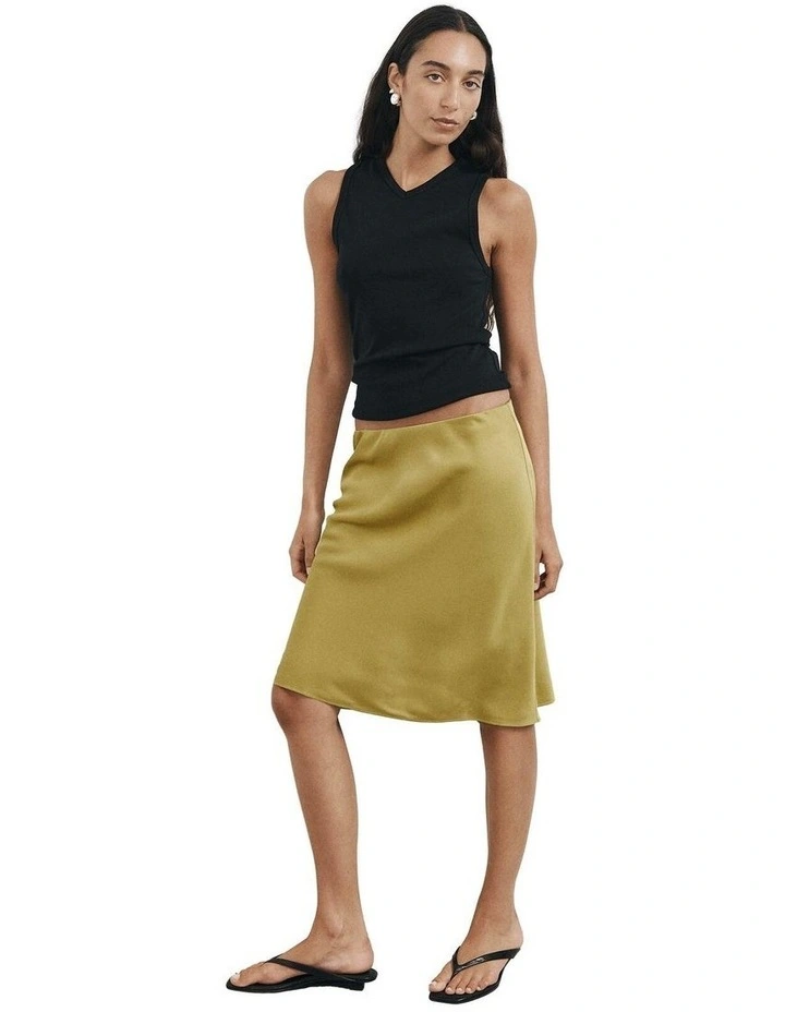 Satin Midi Skirt image 1