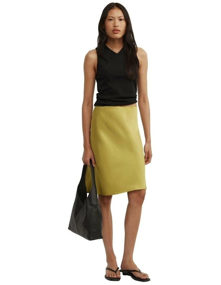 Satin Midi Skirt image 3