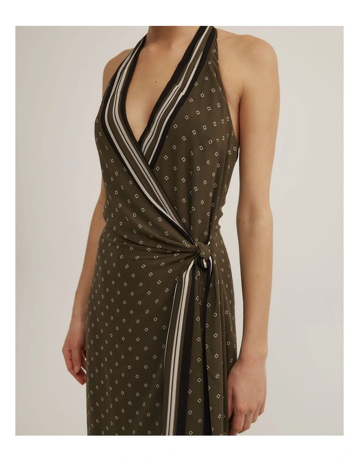 Wrap Halter Maxi Dress image 5
