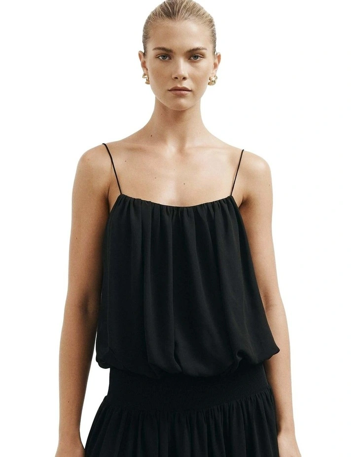 Blouson Drape Maxi Dress image 2