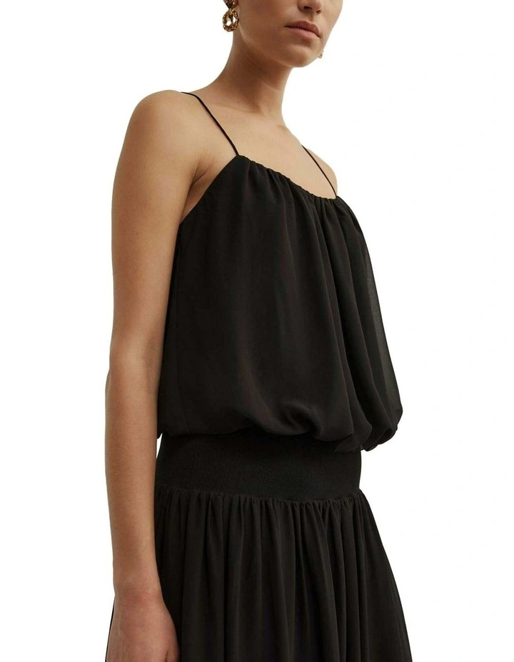 Blouson Drape Maxi Dress image 4