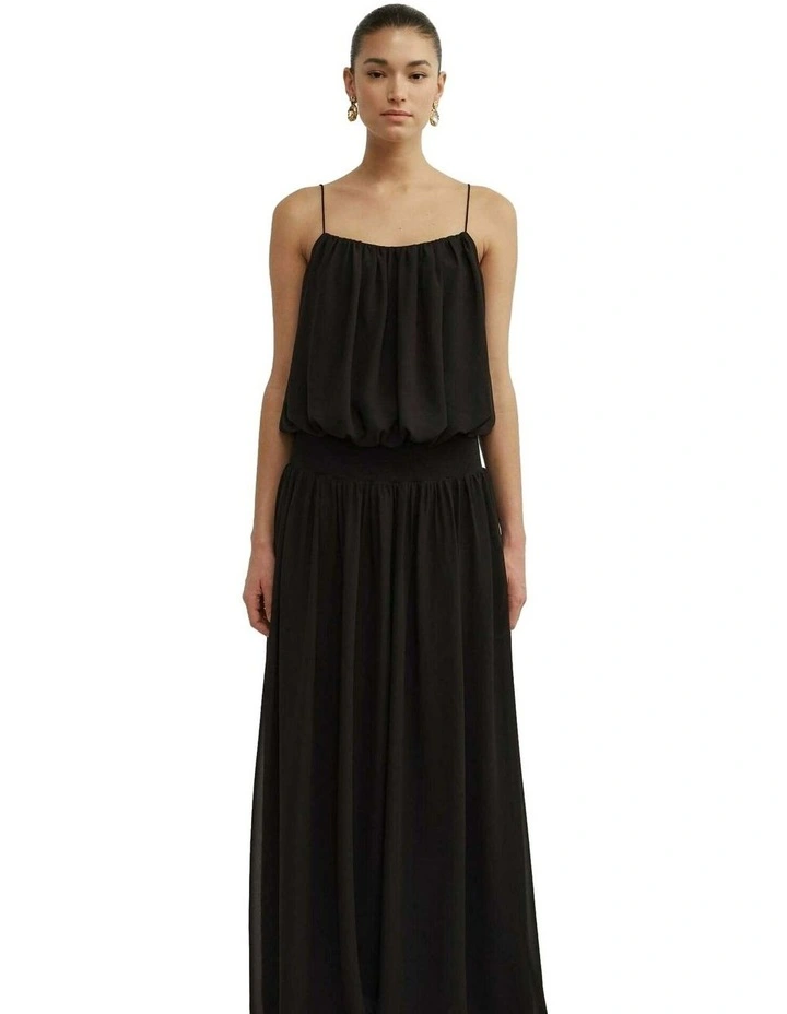 Blouson Drape Maxi Dress image 7