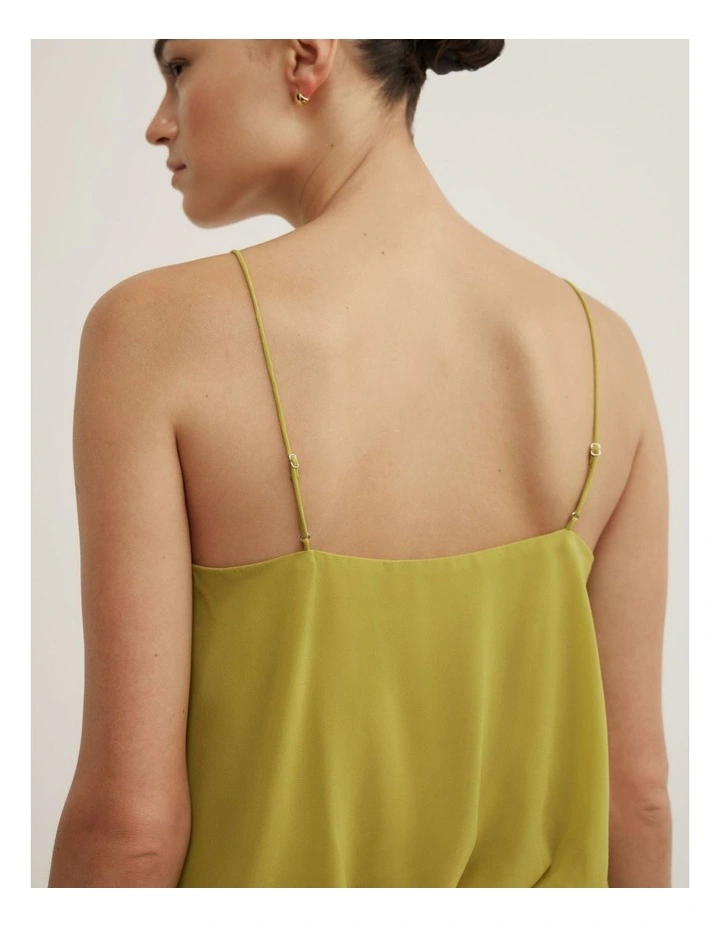 Blouson Drape Maxi Dress in Chartreuse image 4