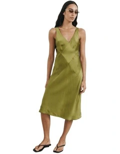 Seam Detail Slip Midi Dress