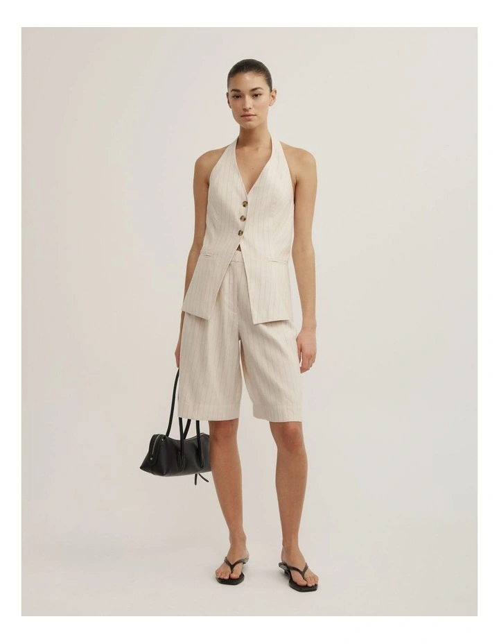Pinstripe Halter Vest in Chalk Pinstripe image 3