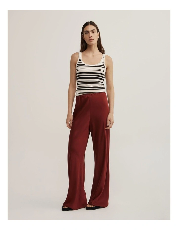 Bias Pull On Pants in Rust image 1