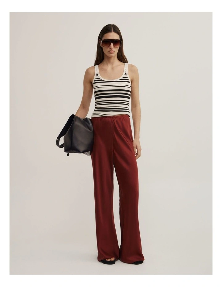 Bias Pull On Pants in Rust image 3