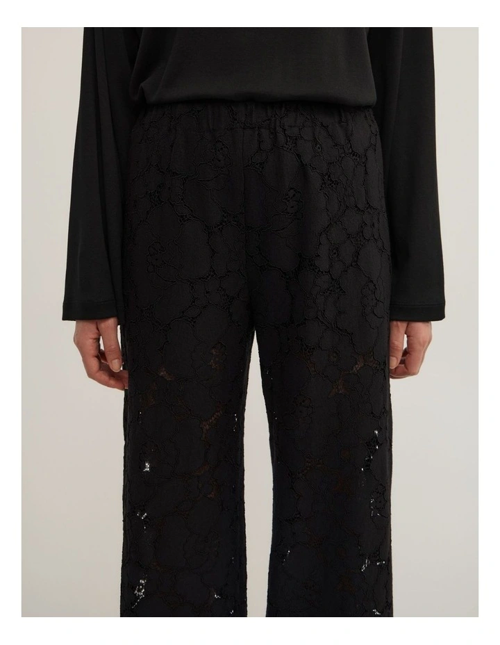 Pull On Lace Pant in Black image 3