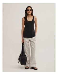 Stripe Pull On Pant in Grey Stripe
