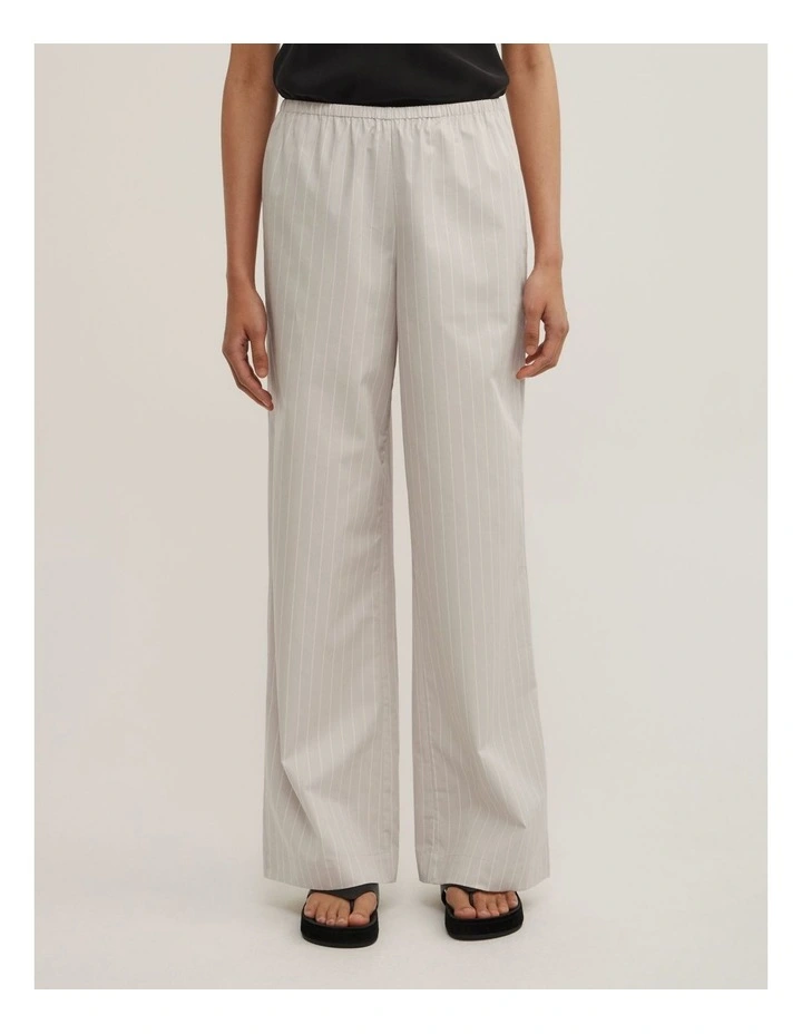 Stripe Pull On Pant in Grey Stripe image 2