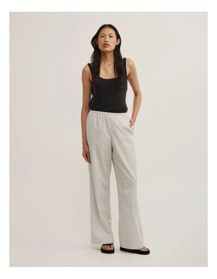 Stripe Pull On Pant in Grey Stripe image 4
