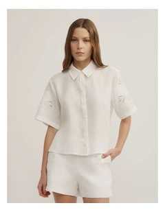 Cutwork Shirt in Fresh White