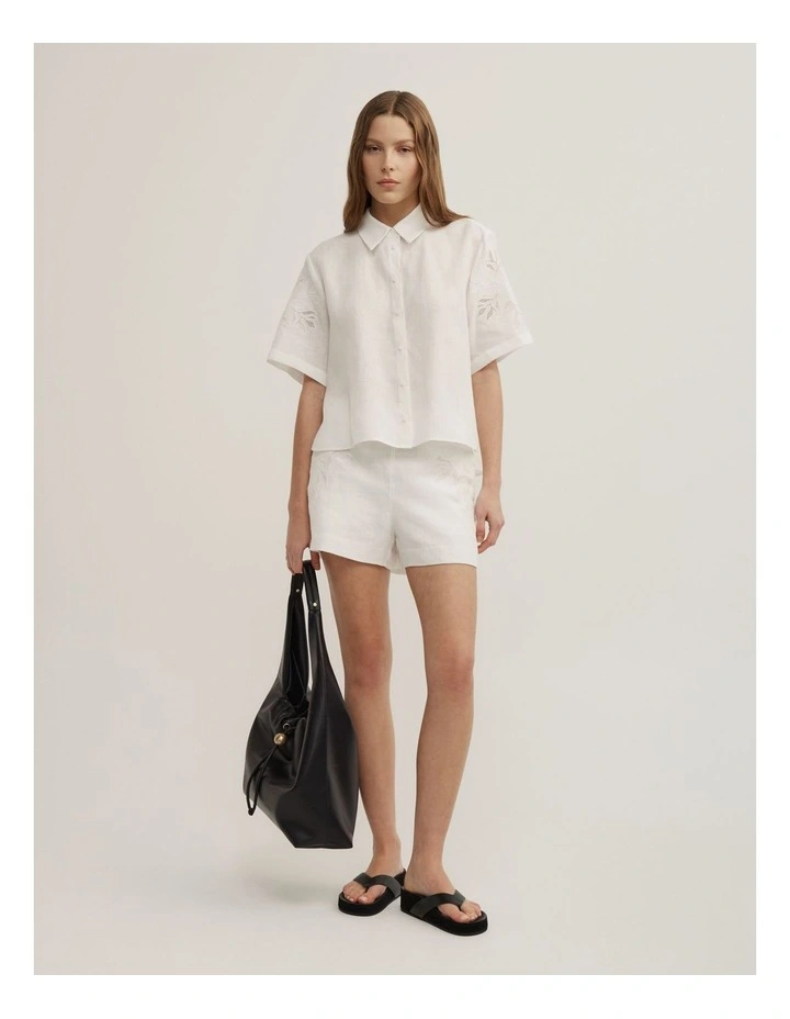 Cutwork Shirt in Fresh White image 2
