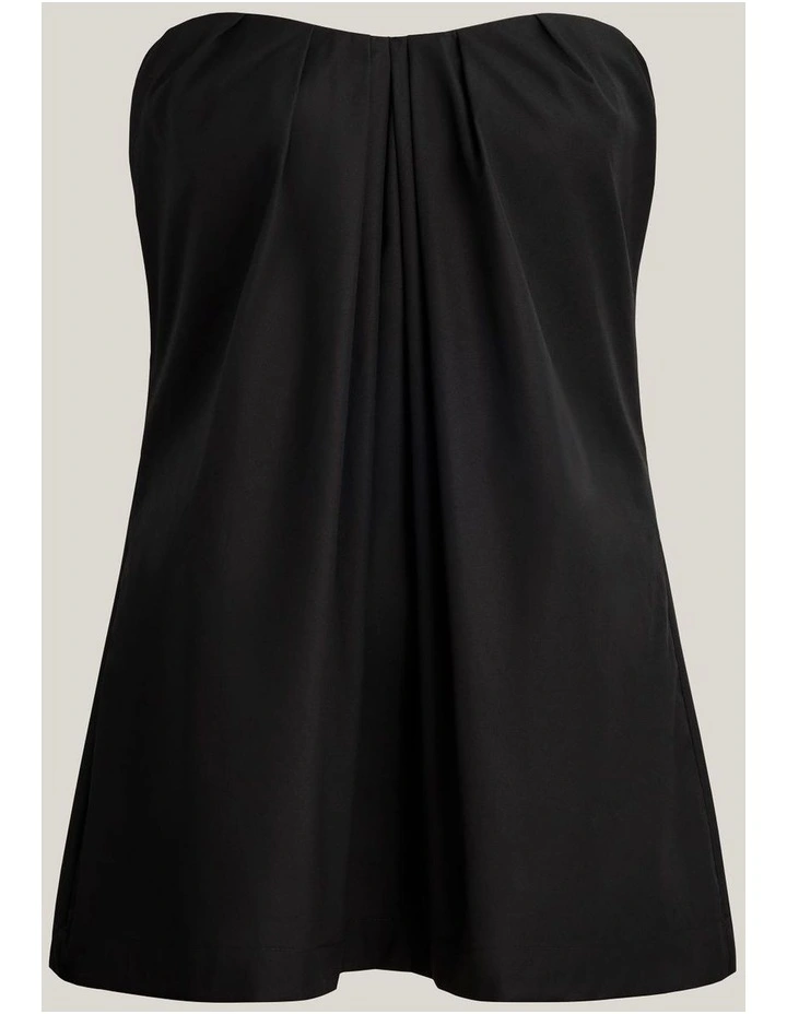 Gathered Bandeau Top in Black image 6