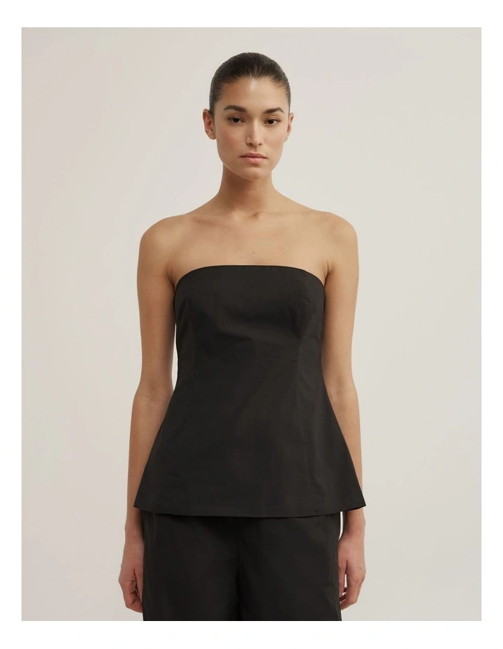 Cotton Bodice in Black image 1