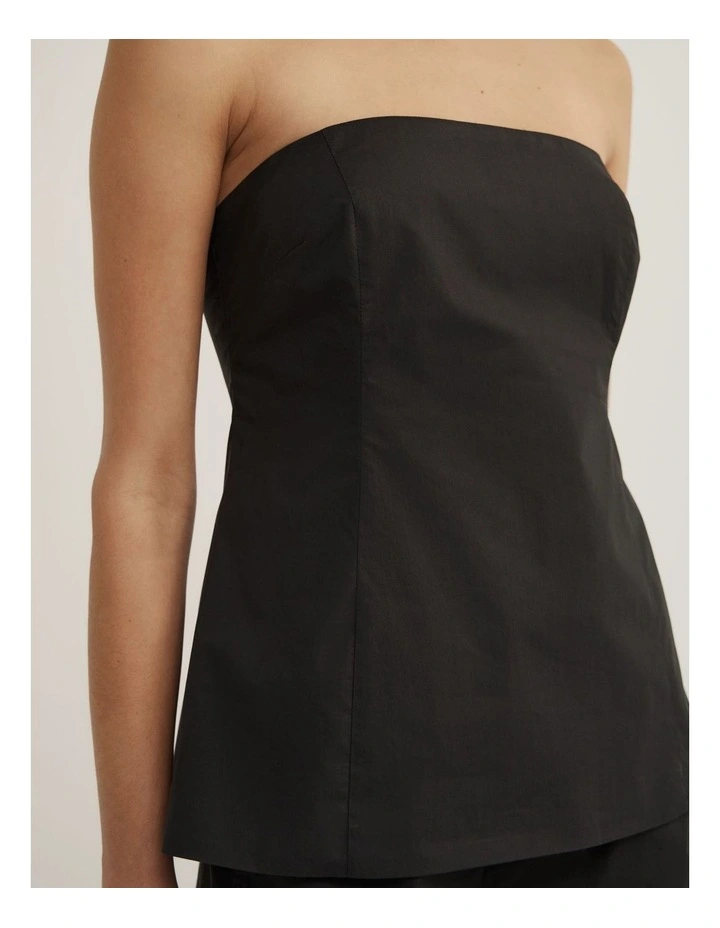 Cotton Bodice in Black image 3