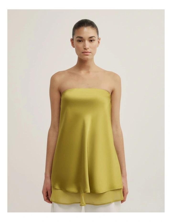 Sheer Trim Tunic in Chartreuse image 1