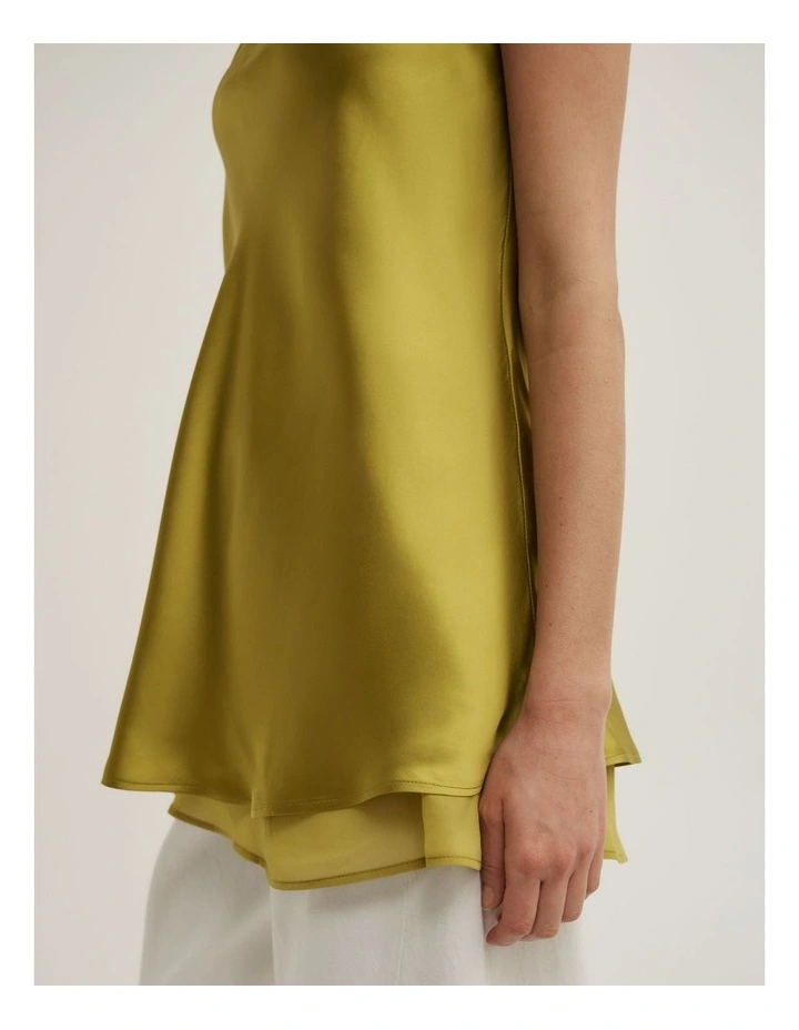 Sheer Trim Tunic in Chartreuse image 3