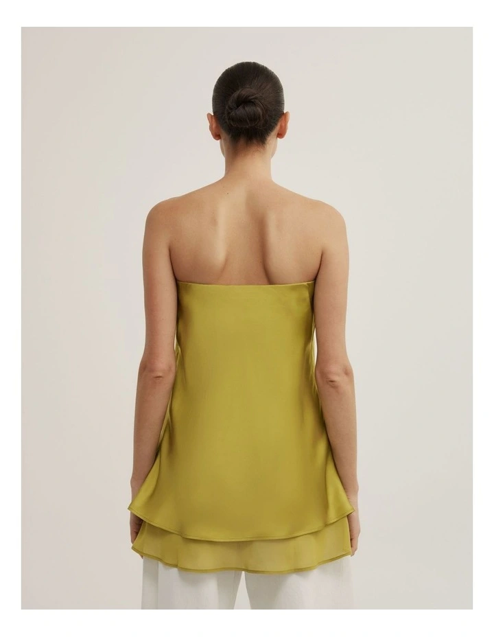 Sheer Trim Tunic in Chartreuse image 4
