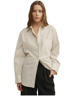 Spliced Stripe Shirt