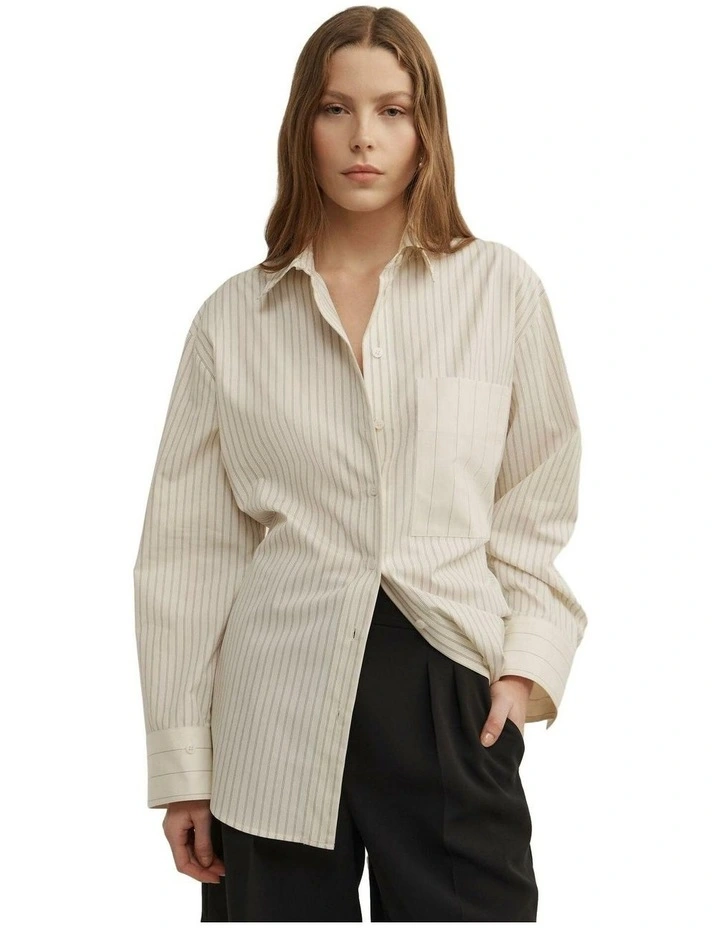 Spliced Stripe Shirt image 1