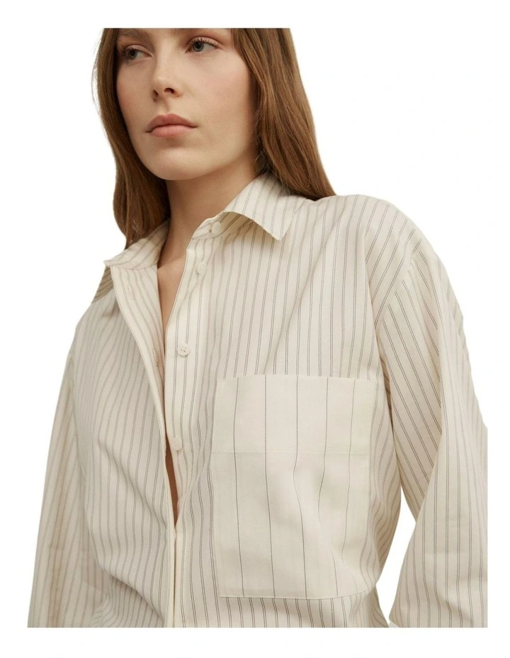 Spliced Stripe Shirt image 3