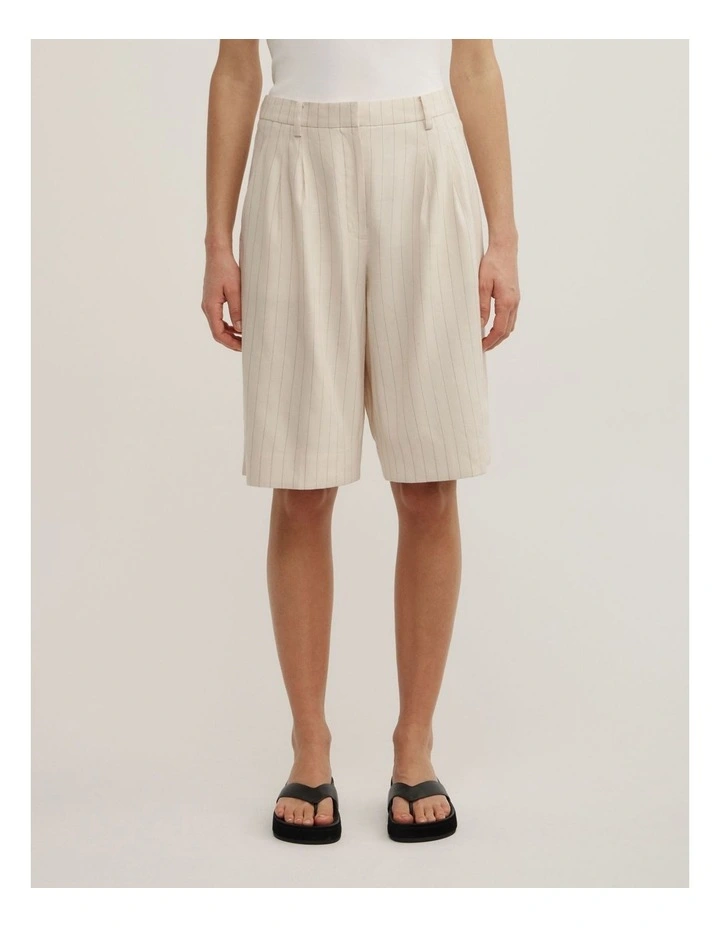 Pinstripe Bermuda Shorts in Chalk Pinstripe image 3