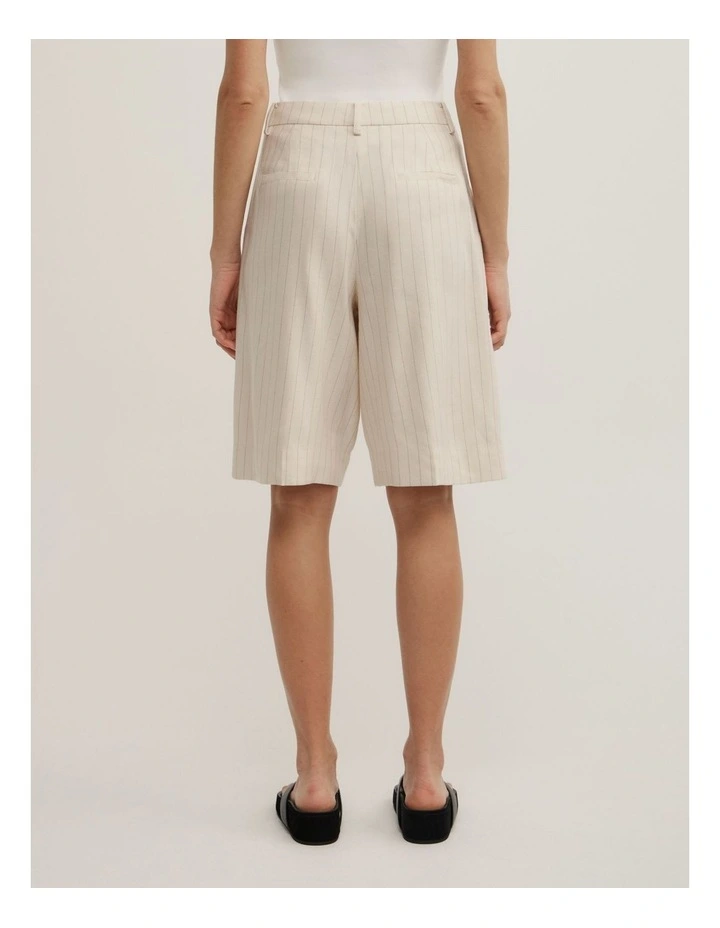 Pinstripe Bermuda Shorts in Chalk Pinstripe image 6