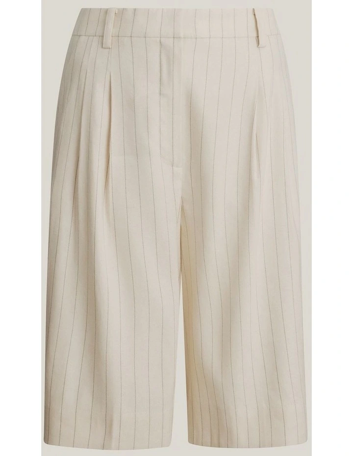 Pinstripe Bermuda Shorts in Chalk Pinstripe image 7