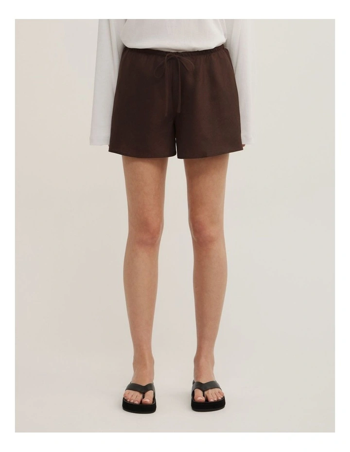 Bias Cut Shorts in Espresso image 2
