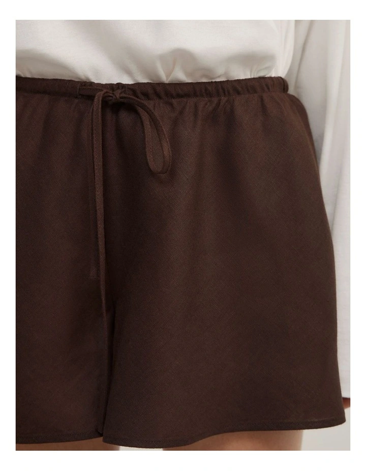 Bias Cut Shorts in Espresso image 3