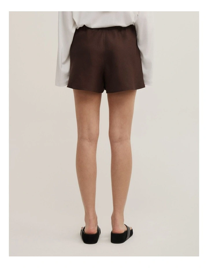 Bias Cut Shorts in Espresso image 4