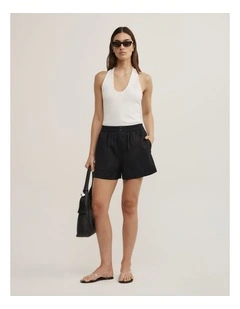 Poplin Boxer Short in Black