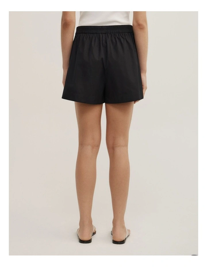 Poplin Boxer Short in Black image 4