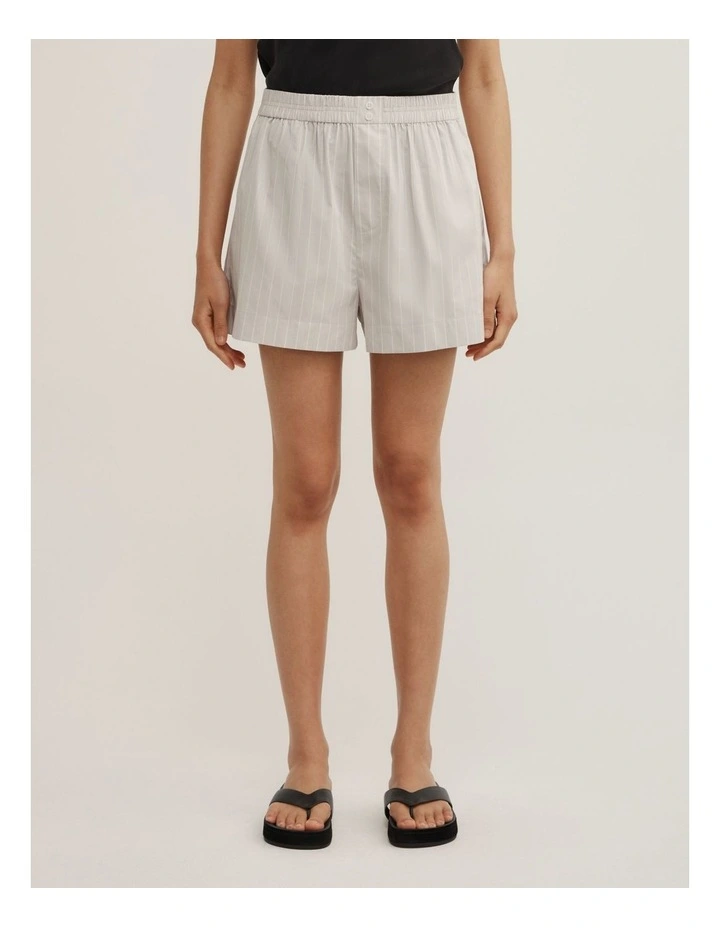 Poplin Boxer Short in Grey Stripe image 2