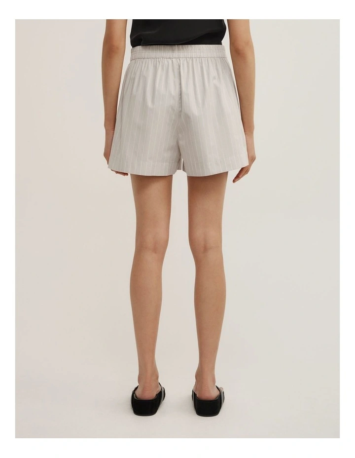 Poplin Boxer Short in Grey Stripe image 4
