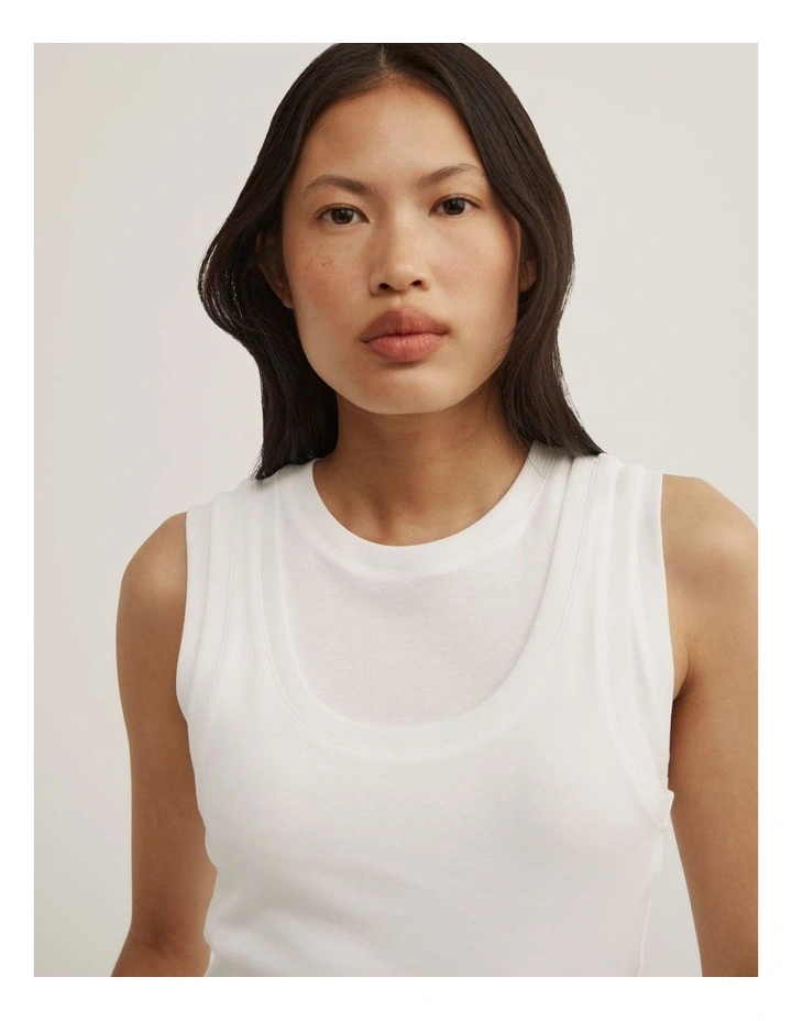 Overlay Tank in Fresh White image 3