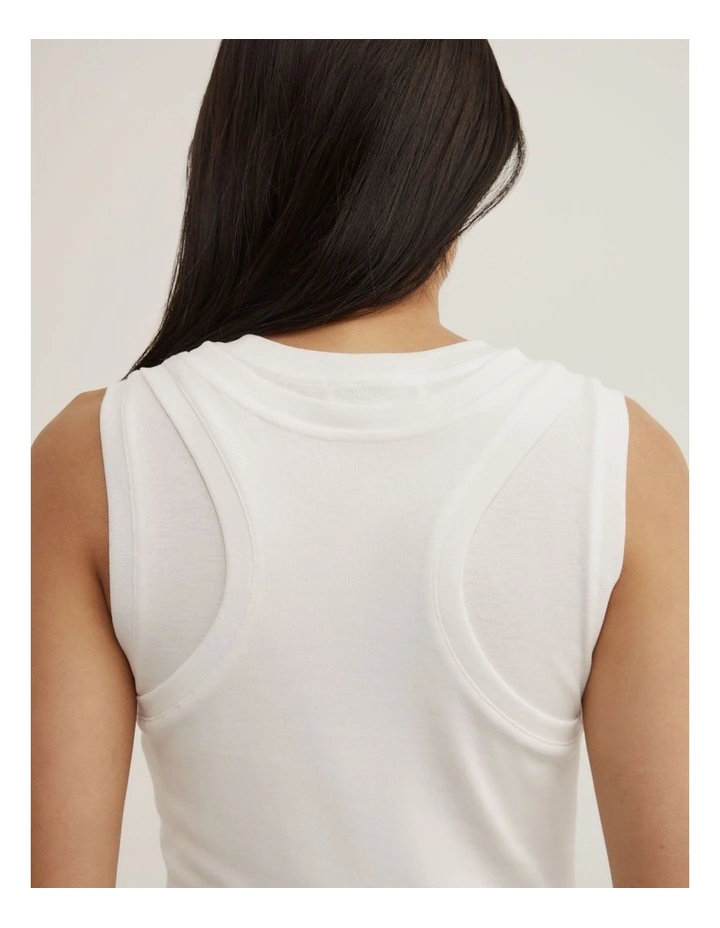 Overlay Tank in Fresh White image 5