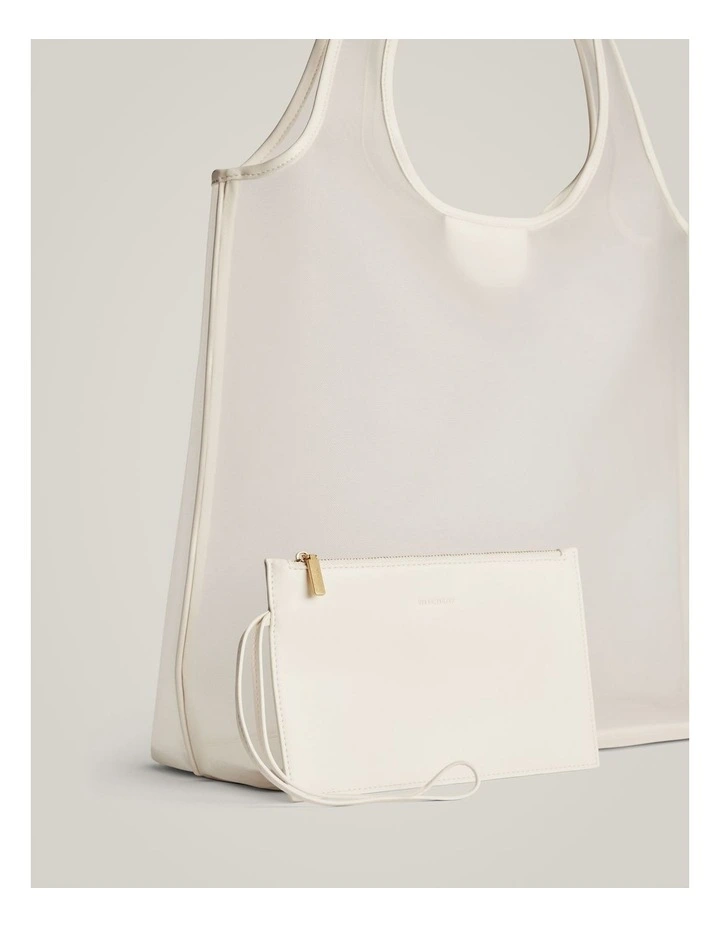 Elena Mesh Tote in Chalk image 3