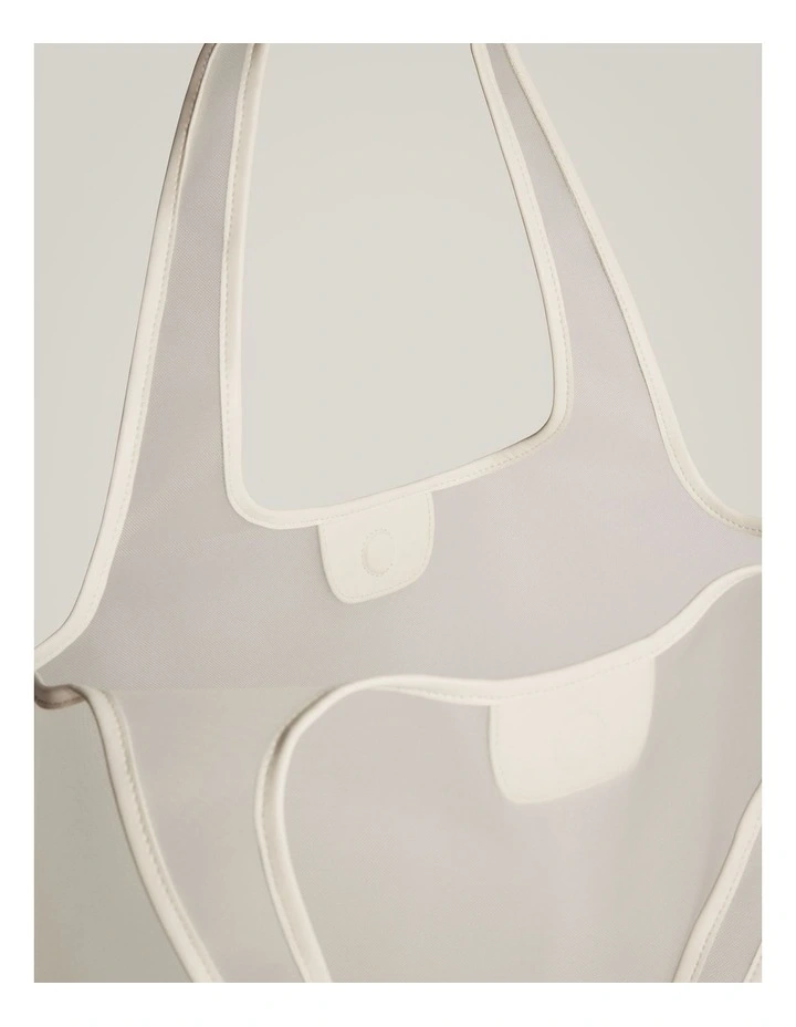 Elena Mesh Tote in Chalk image 4