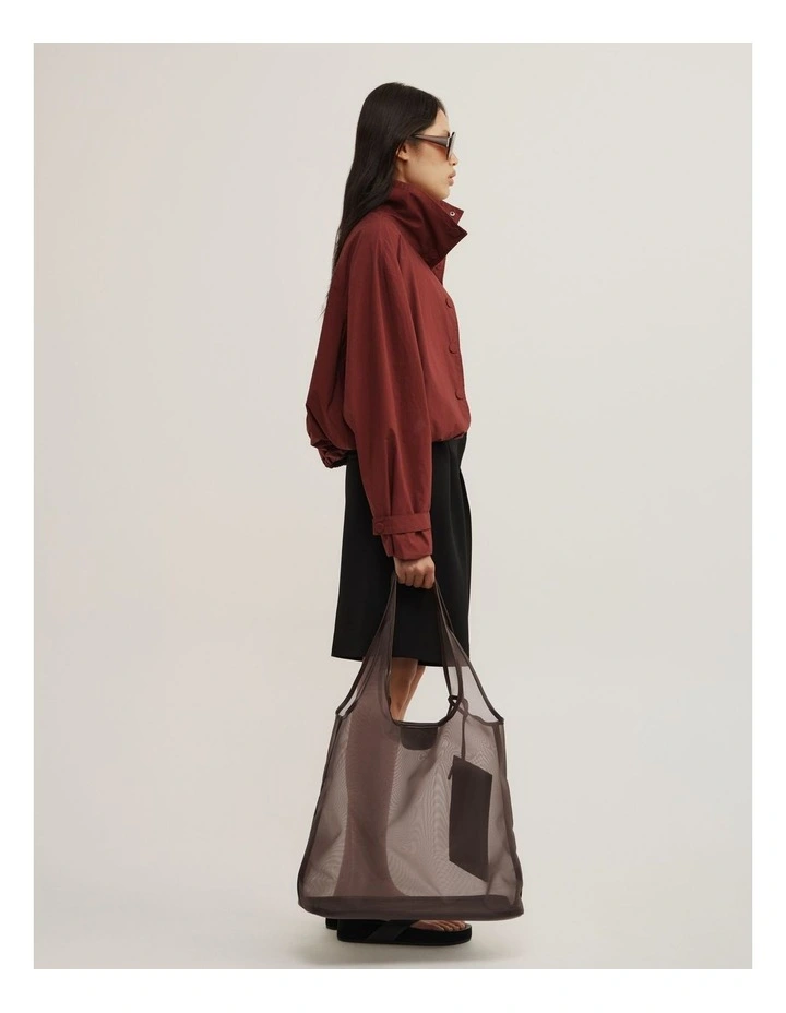 Elena Mesh Tote in Espresso image 2