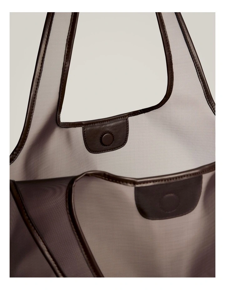 Elena Mesh Tote in Espresso image 4