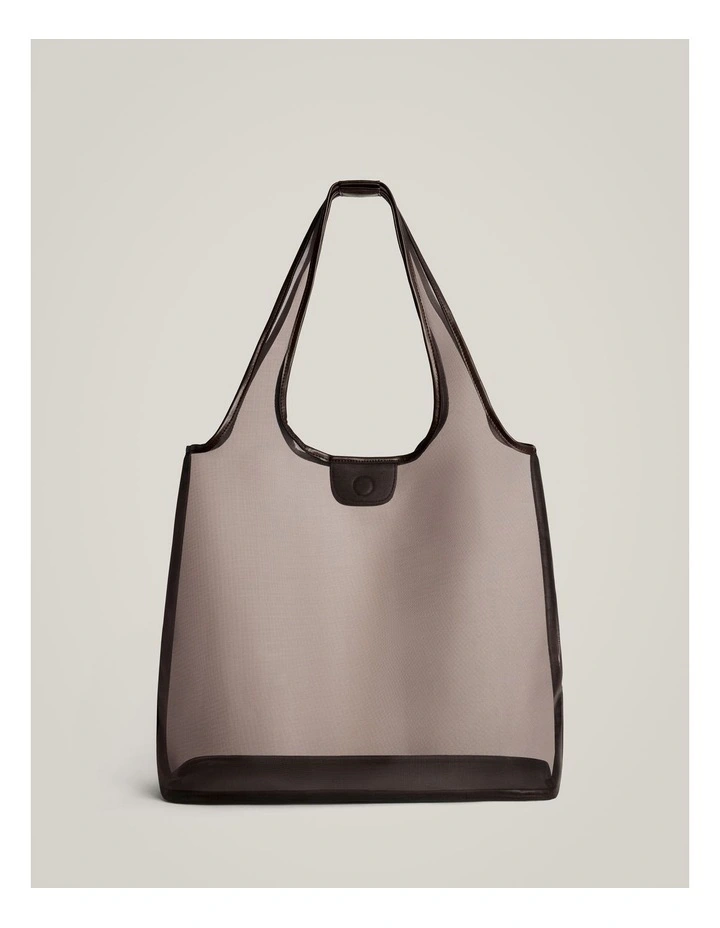 Elena Mesh Tote in Espresso image 5