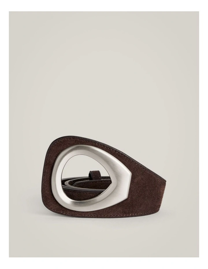 Dara Suede Belt in Espresso image 3