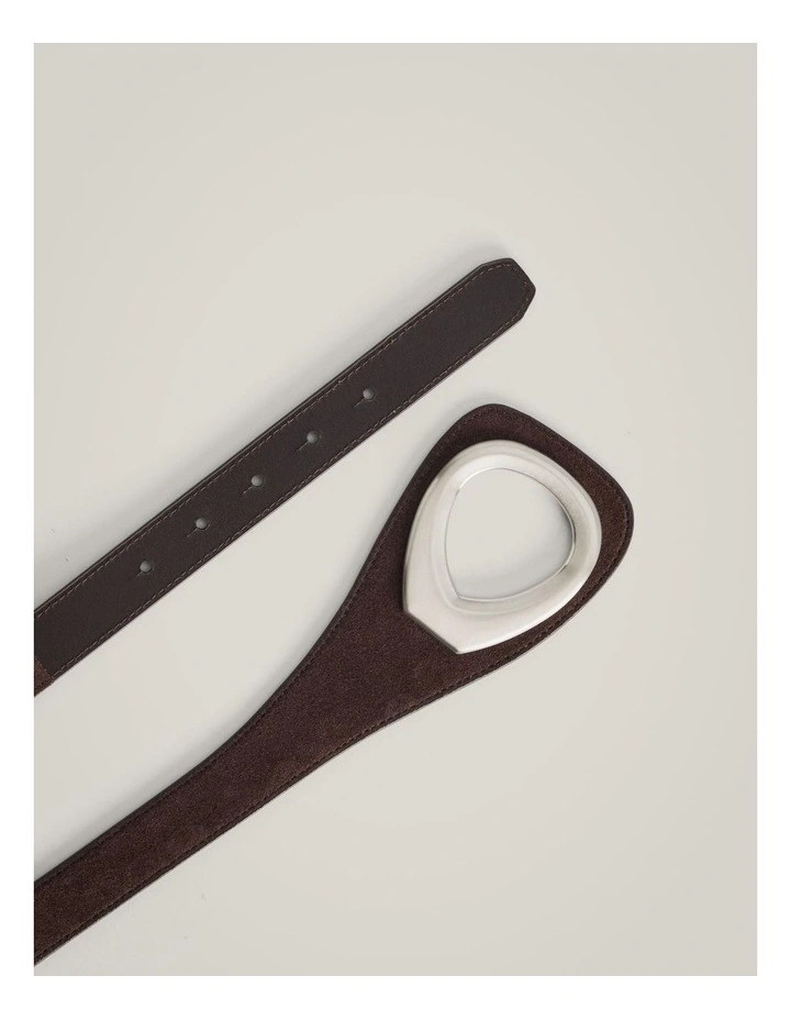 Dara Suede Belt in Espresso image 4