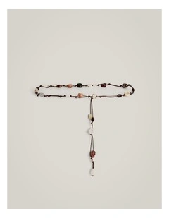 Rafa Beaded Belt in Espresso