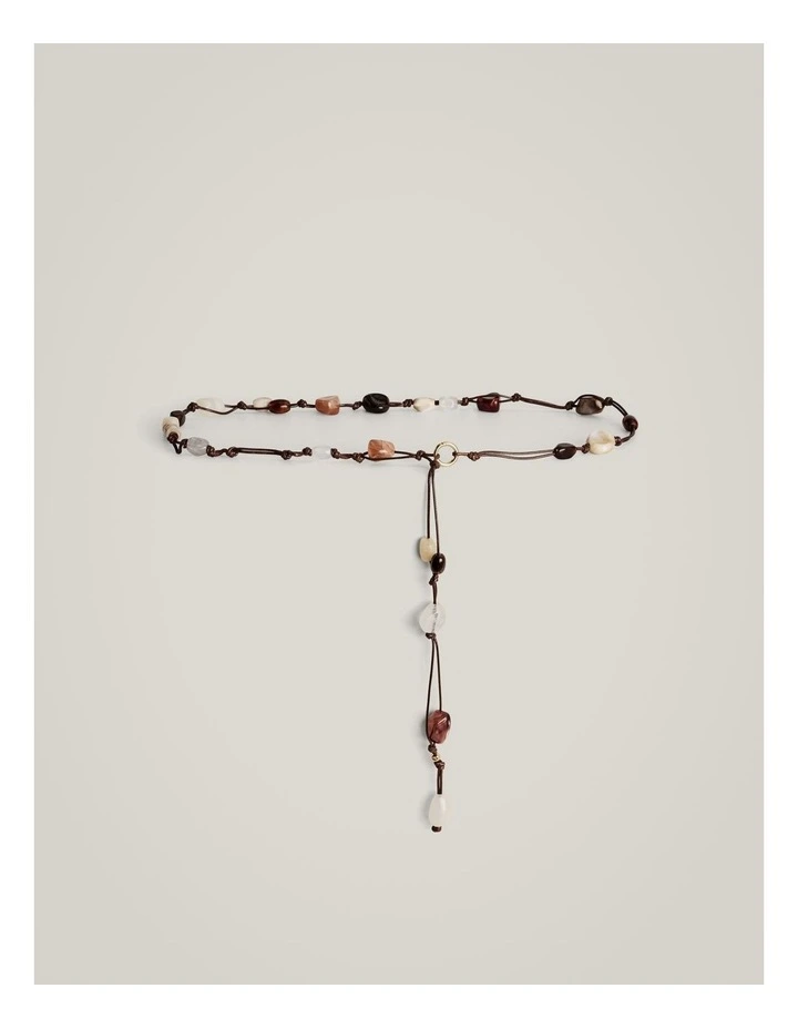 Rafa Beaded Belt in Espresso image 1
