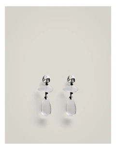 Nahla Bead Earrings in Clear