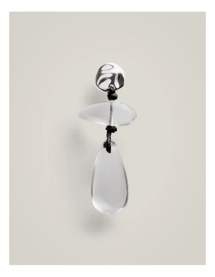 Nahla Bead Earrings in Clear image 3